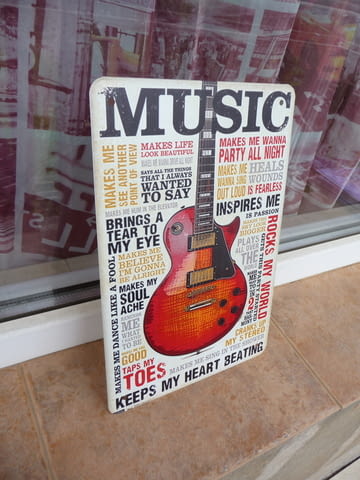Метална табела музика Music рок балади поп песен парче куул, град Радомир - снимка 2