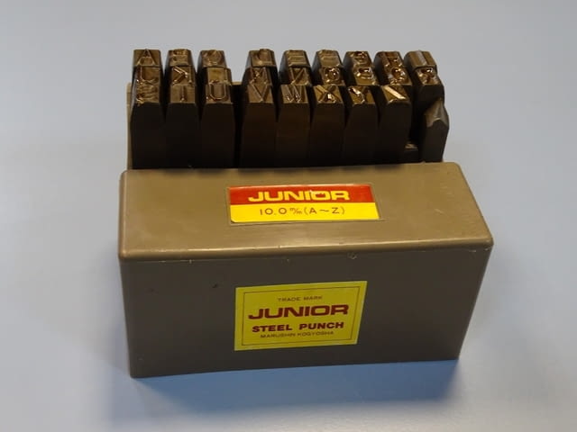 Комплект шлосерски букви-латиница 10 mm Junior Steel Punch Marushin Kogyosha (A-Z) - снимка 1
