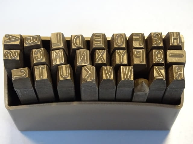 Комплект шлосерски букви-латиница Marushin Kogyosha (A-Z) 6 mm Junior Steel Punch - снимка 2