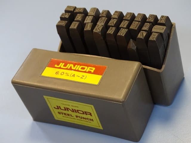 Комплект шлосерски букви-латиница Marushin Kogyosha (A-Z) 6 mm Junior Steel Punch - снимка 5