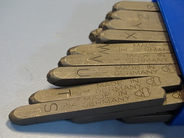 Комплект шлосерски букви-латиница 3 mm Gravurem-S 58-61 HRC, град Пловдив - снимка 3