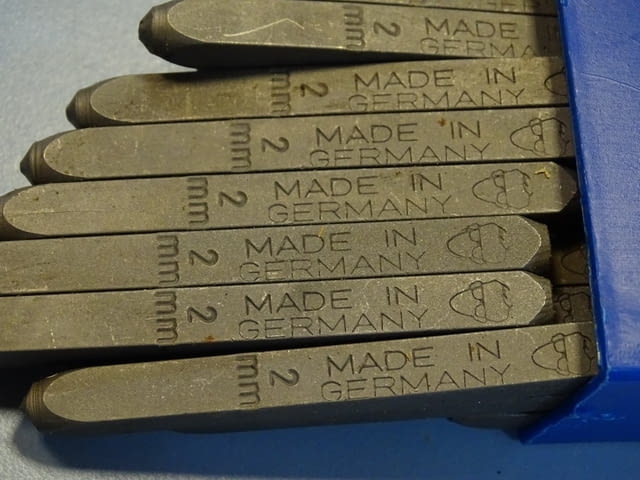 Комплект шлосерски букви-кирилица 2 mm Gravurem Cyrillic Alphabet 58-61 HRC - снимка 5