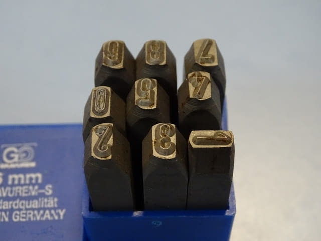 Шлосерски цифри за набиване Gravurem-S 6 mm, 3 mm, 2 mm 58-61 HRC - снимка 6