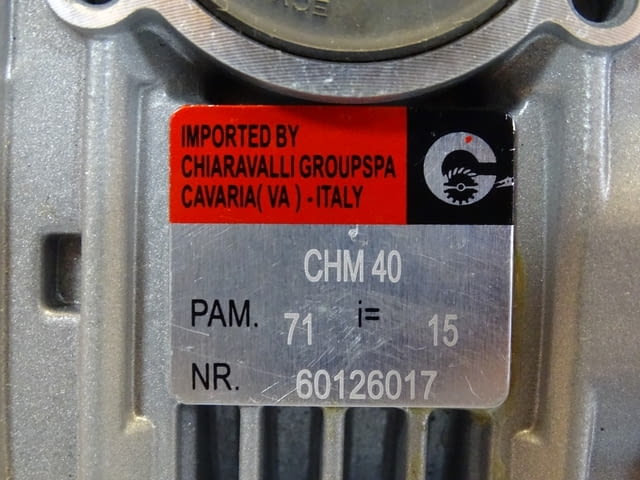 Червячен редуктор CHIARAVALLI CHM 40 i=15, град Пловдив | Промишлено Оборудване - снимка 4