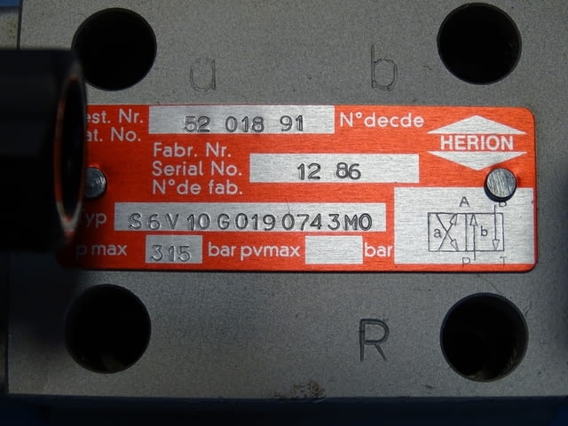 Хидравличен разпределител HERION S6V10G190743MO directional valve 24VDC - снимка 2