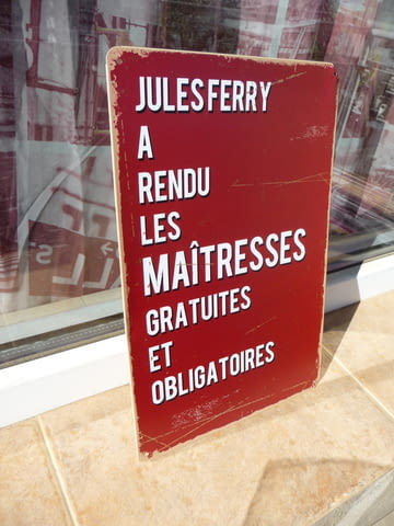 Метална табела надпис за любовниците метресите на френски език - снимка 2