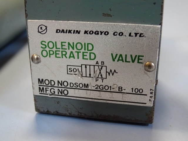 Хидравличен разпределител Daikin DSOM4-2G012N-100 solenoid valve 100V - снимка 3
