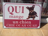 Метална табела надпис куче чихуахуа малко кутре кученце сладко