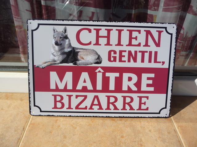 Метална табела надпис за доброто куче немска овчарка господа вълк - снимка 1