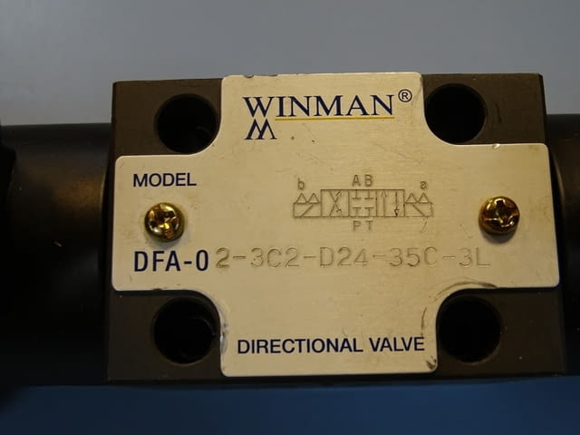 Хидравличен разпределител WINMAN DFA-02-3C2-D24-35C-3L directional valve 24VDC - снимка 2