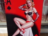 Метална табела еротика хазарт асо пика купа червено и черно карти секси покер белот сантасе