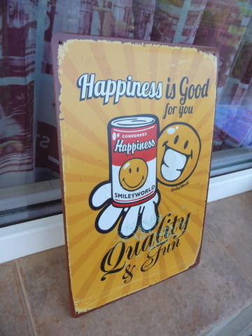 Метална табела надпис послание усмивка емотикон щастие кутия, град Радомир - снимка 2