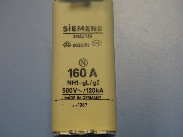 Предпазител Siemens 3NA3136 HRC-Fuse160A 500VAC, град Пловдив | Промишлено Оборудване - снимка 4