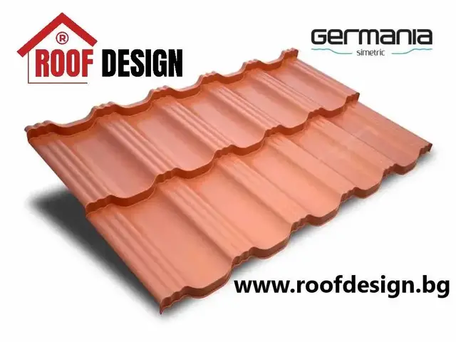 Метални керемиди модел Германия - село Мартен | Строителни Материали - снимка 1