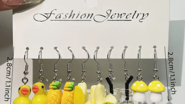 Модни обици в жълто - city of Montana | Earrings - снимка 2