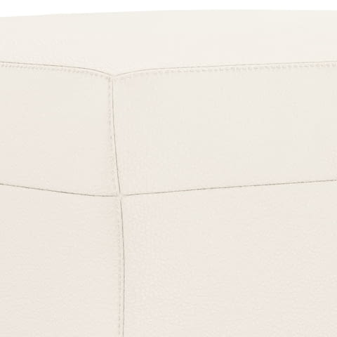 Пейка, кремава, 100x35x41 см, изкуствена кожа - city of Sofia | Sofas - снимка 4