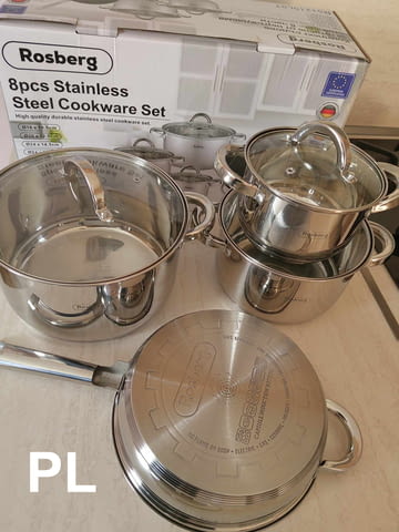 Комплект тенджери Rosberg R51210l8t, Индукция, city of Sofia | Household Goods - снимка 1