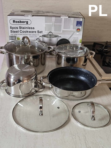 Комплект тенджери Rosberg R51210l8t, Индукция, city of Sofia | Household Goods - снимка 2