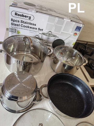 Комплект тенджери Rosberg R51210l8t, Индукция, city of Sofia | Household Goods - снимка 3