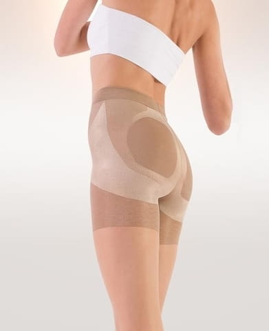 Jolie Folie 40den черен, телесен италиански прозрачен коригиращ чорапогащник бразилско дупе 40-85кг - снимка 2