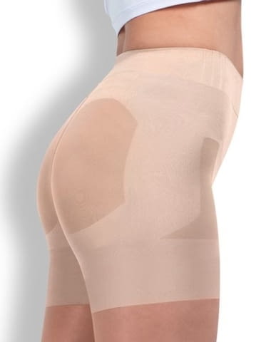 Jolie Folie 40den черен, телесен италиански прозрачен коригиращ чорапогащник бразилско дупе 40-85кг - снимка 4