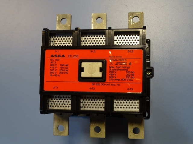 Контактор ASEA EH250 contactor 270A 600VAC coil 220V/50Hz, град Пловдив | Промишлено Оборудване - снимка 2