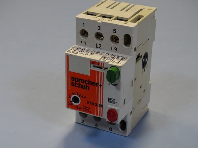 Моторна защита Sprecher+Schuh KTA 3-25 2.5/4A overload relay motor control - снимка 8