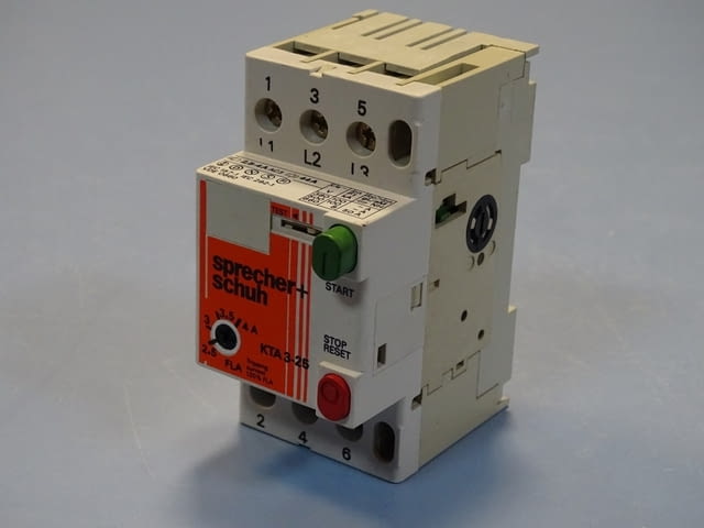 Моторна защита Sprecher+Schuh KTA 3-25 1.6/2.5A overload relay motor control - снимка 2