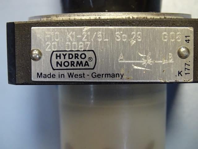 Регулируем предпазен хидравличен клапан HYDRONORMA F10 K1-21/5L SO.29G08 - снимка 4