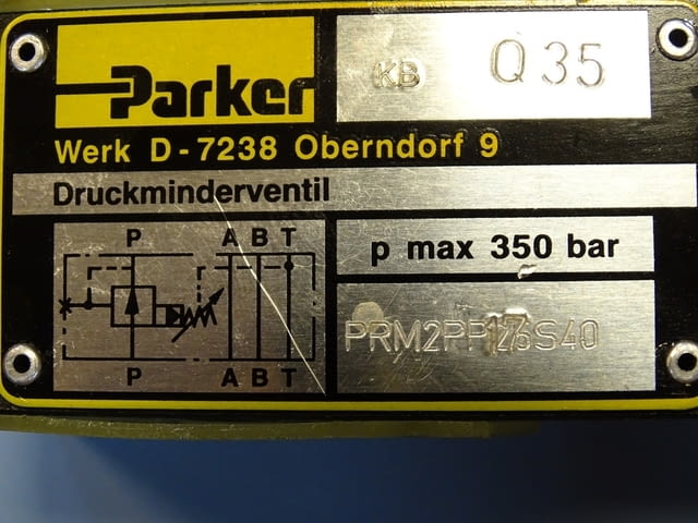Предпазен хидравличен клапан Parker PRM2PP17S40 pressure relief valve 350Bar - снимка 4