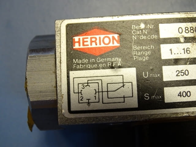Пресостат HERION 0880400 pressure switch 250VAC G1/4, city of Plovdiv | Industrial Equipment - снимка 5