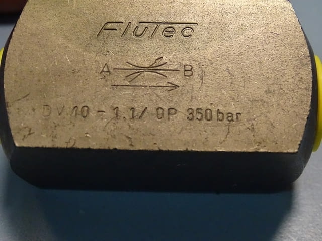 Хидравличен дросел Flutec DV10-1.1/OP flow control valve 350Bar - снимка 5