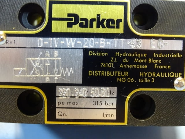 Хидравличен разпределител Parker D-1V-W-20-B-TT-53 EC directional control valve 315Bar - снимка 2