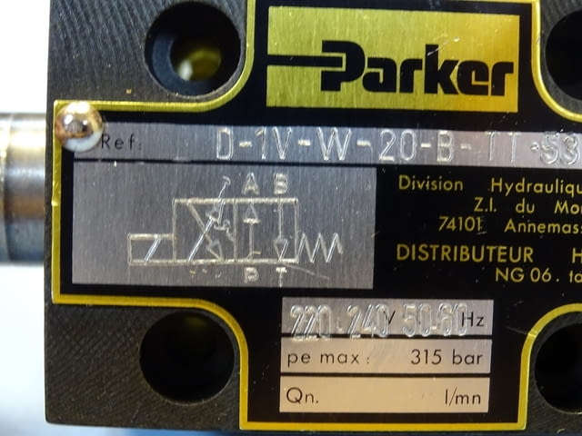 Хидравличен разпределител Parker D-1V-W-20-B-TT-53 EC directional control valve 315Bar - снимка 3