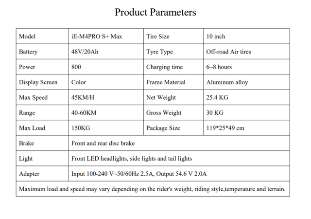 Електрически скутер/тротинетка със седалка iENYRID 800W 20AH, град Разград - снимка 9