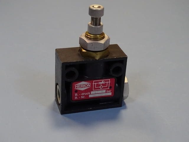 Пневматичен регулатор на дебит HERION 4040204 Flow Control Valve 0.1/16Bar - снимка 1