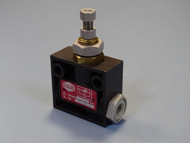 Пневматичен регулатор на дебит HERION 4040204 Flow Control Valve 0.1/16Bar - снимка 2