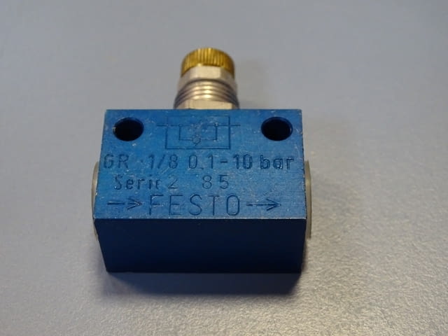 Вентил за контрол на потока Festo GR-1/8 Flow Control Valve 0-10Bar - снимка 7