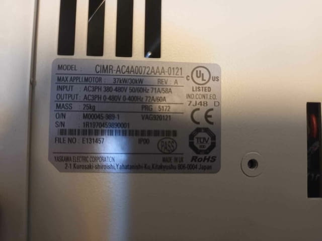 Честотен Инвертор YASKAWA 37kW CIMR-AC4A0072AAA, град София | Промишлено Оборудване - снимка 2