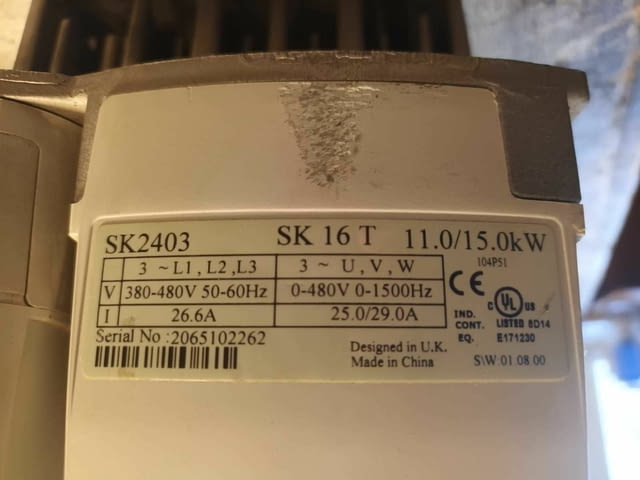 Честотен инвертор LEROY SOMER SK2403, SK16T , 15kW, city of Sofia | Machinery - снимка 3