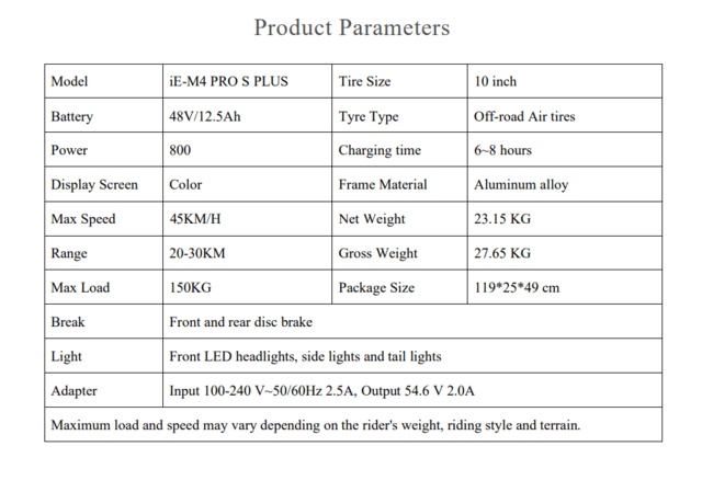 Електрически скутер/тротинетка със седалка iENYRID 800W 12.5AH - снимка 9