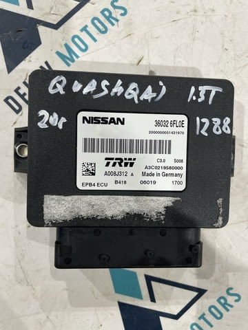 A3C0219580000 360326FLOE A008J312A електронен модул за ръчна спирачка от Nissan Qashqai 1.3 DIG-T дв