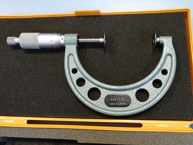 Дисков микрометър Mitutoyo 123-103 (GMA-75) 50-75mm disk micrometer - снимка 3