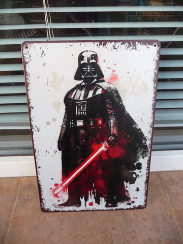 Метална табела филм Дарт Вейдър Междузвездни войни Star Wars лааер меч - снимка 1