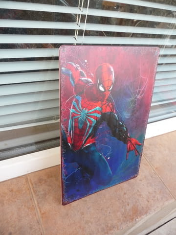 Метална табела филм Спайдърмен човекът паяк екшън комикс герой - снимка 2