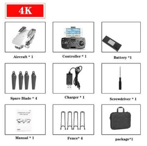 Иновативен мини дрон с висока резолюция от 4К HD - DRON E59 (4K+BAG） - снимка 6