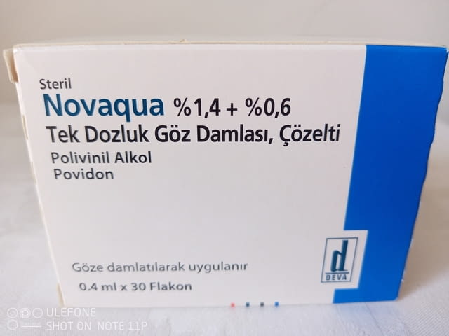 Овлажняващи капки за очи Novaqua 1, 4% (изкуствени сълзи) - 30бр.