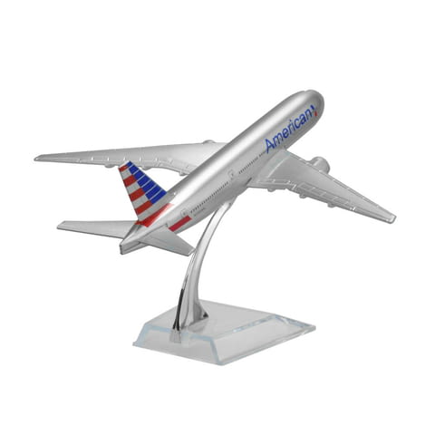 Бойнг 777 самолет модел макет American метален лайнер полет летище пътници писта - снимка 4