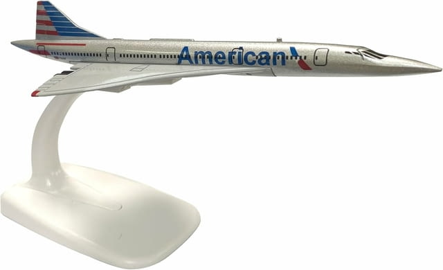 Конкорд самолет модел макет метален American полет небе класа Concorde - снимка 2