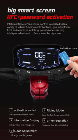 Електрически скутер/тротинетка със седалка BOYUEDA S5 6000W 38AH - снимка 5